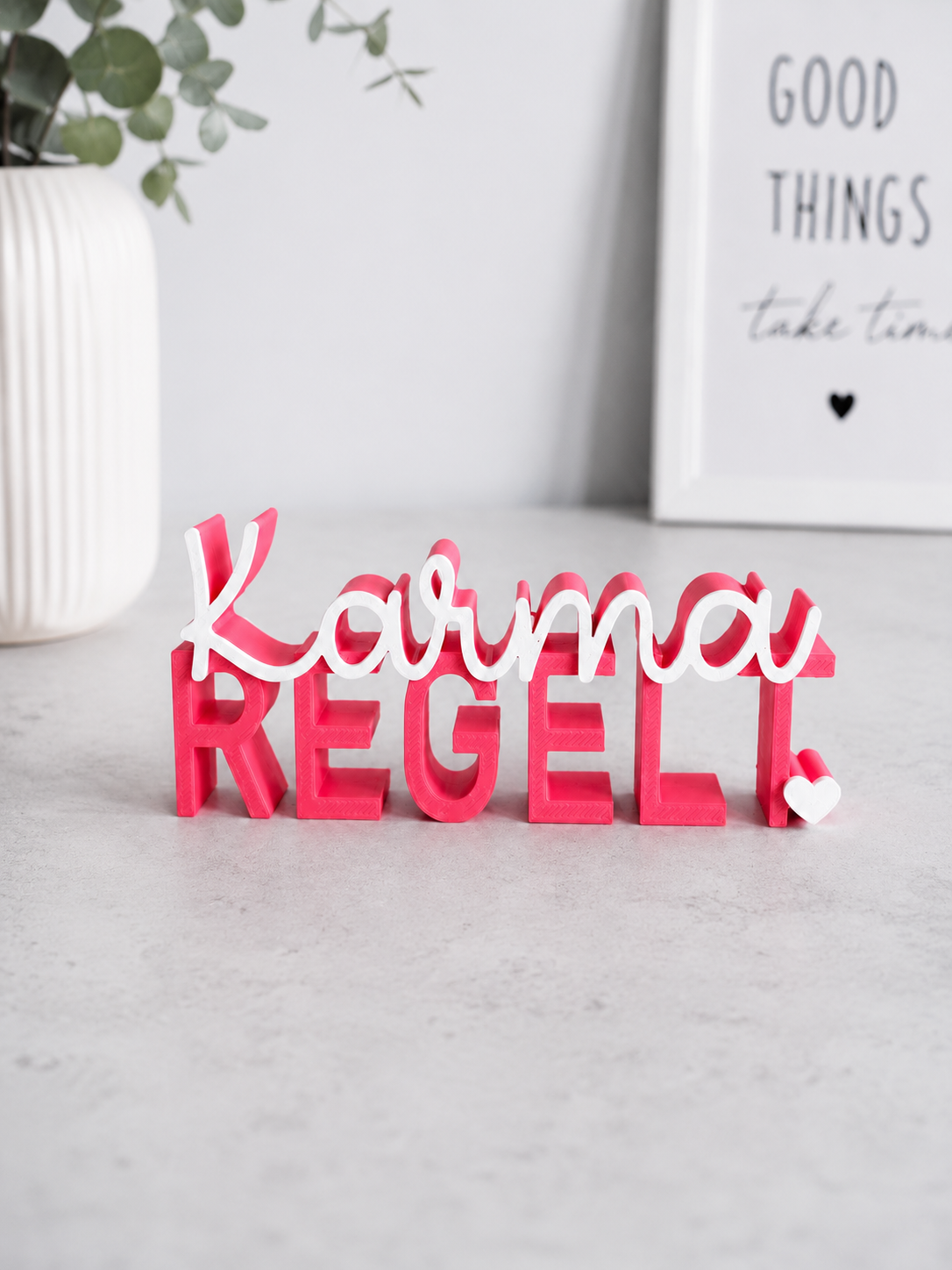 Karma regelt - Dekoschriftzug | hochwertig gefertigt aus PLA | Modern