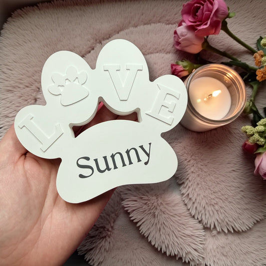 Große Pfote - LOVE | Hund Katze | Personalisiert