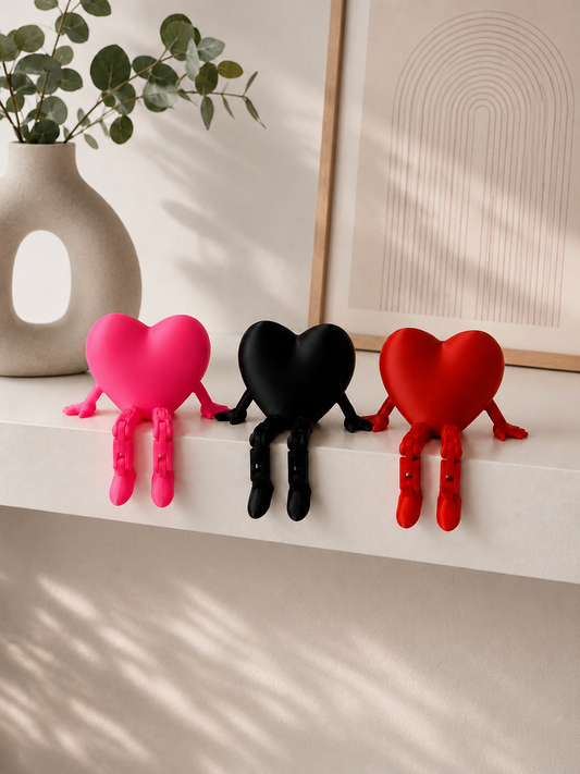 ❤️ Flexi-Herz mit beweglichen Beinen
 | hochwertig gefertigt aus PLA | Modern / Set