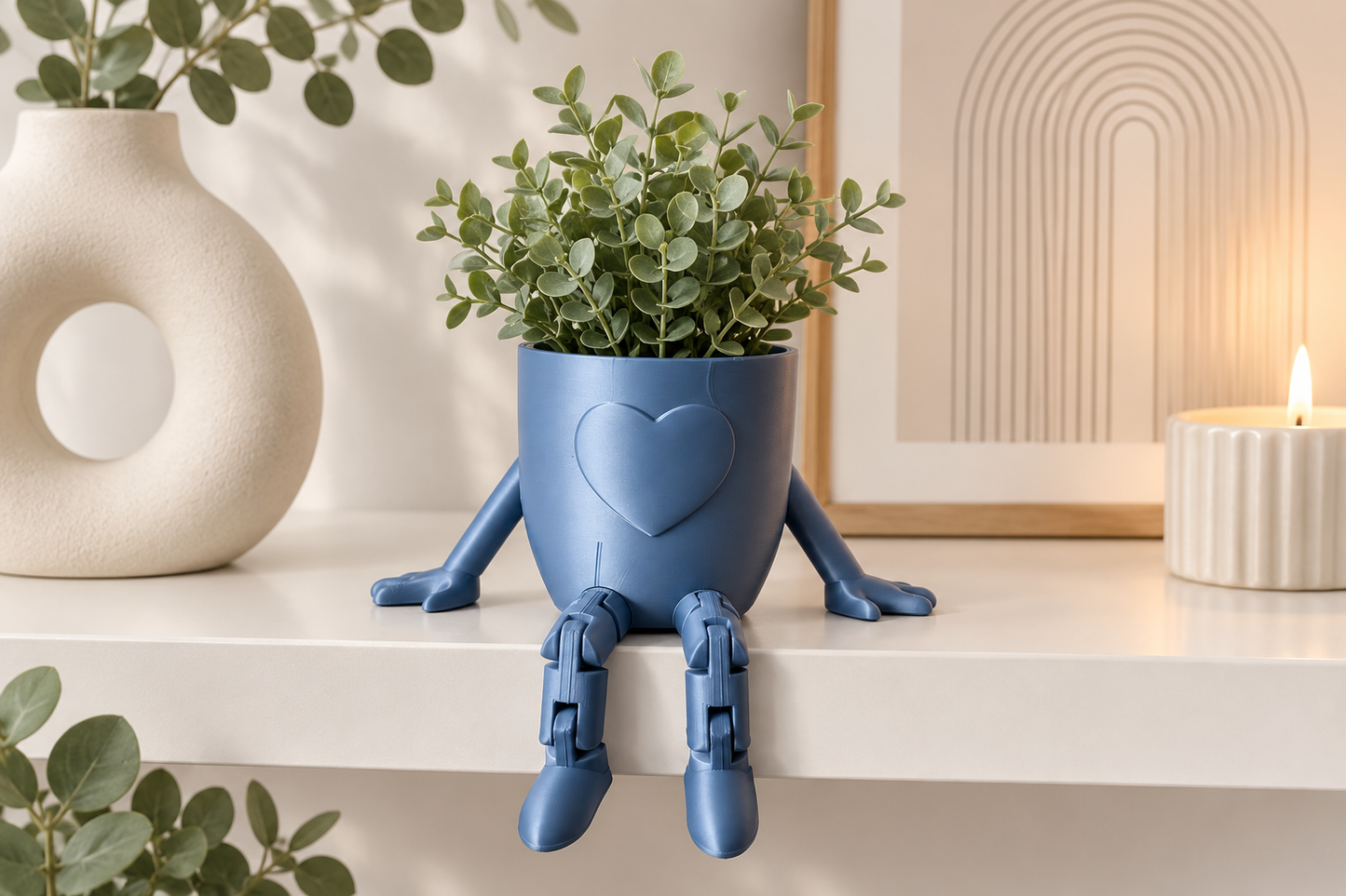 🪴 Blumentopf mit beweglichen Armen und Beinen | hochwertig gefertigt aus PLA | Modern