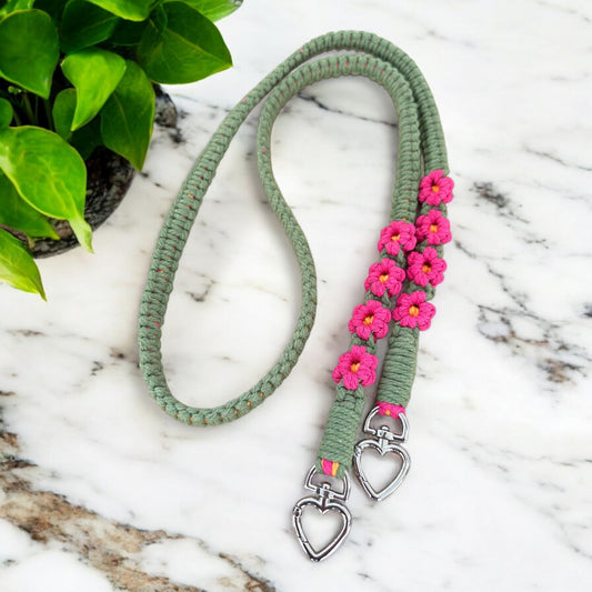 Makramee Handykette BLUMEN| Schlüsselkette
