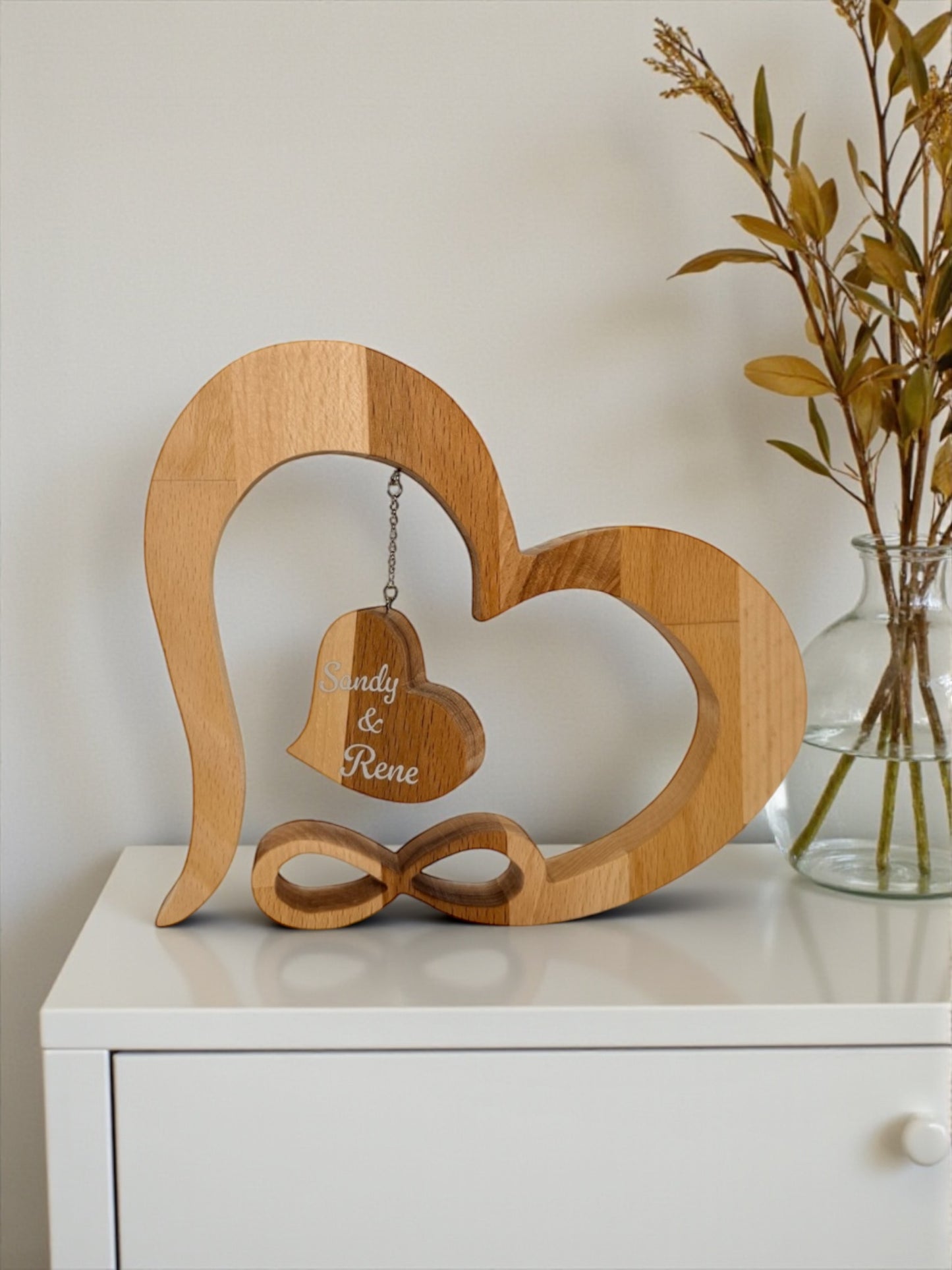 LIMITIERT Holzherz / Herz - Love / Unendlich Valentinstag | Personalisierung