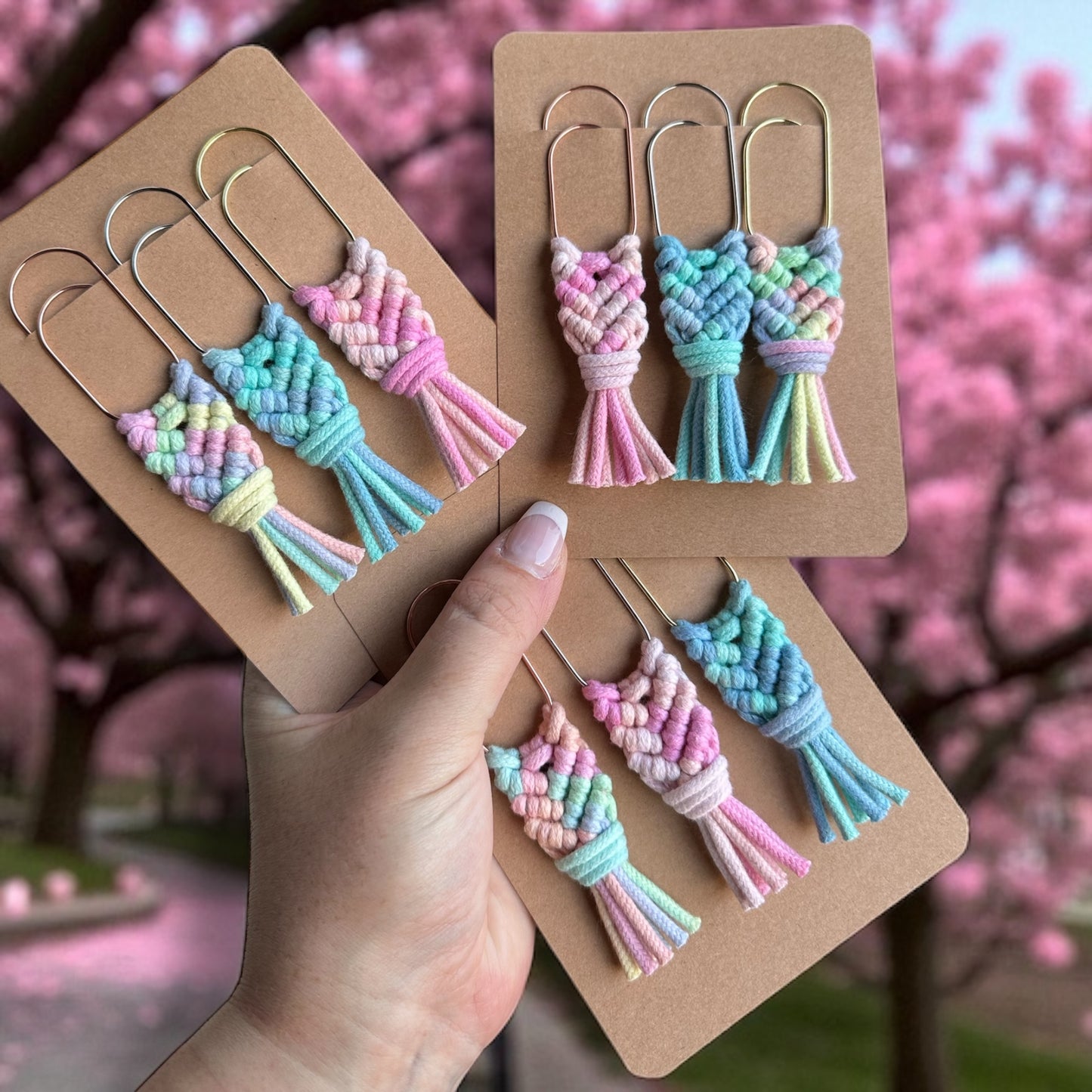 Sofortkauf 3er Set Lesezeichen Makramee Boho
