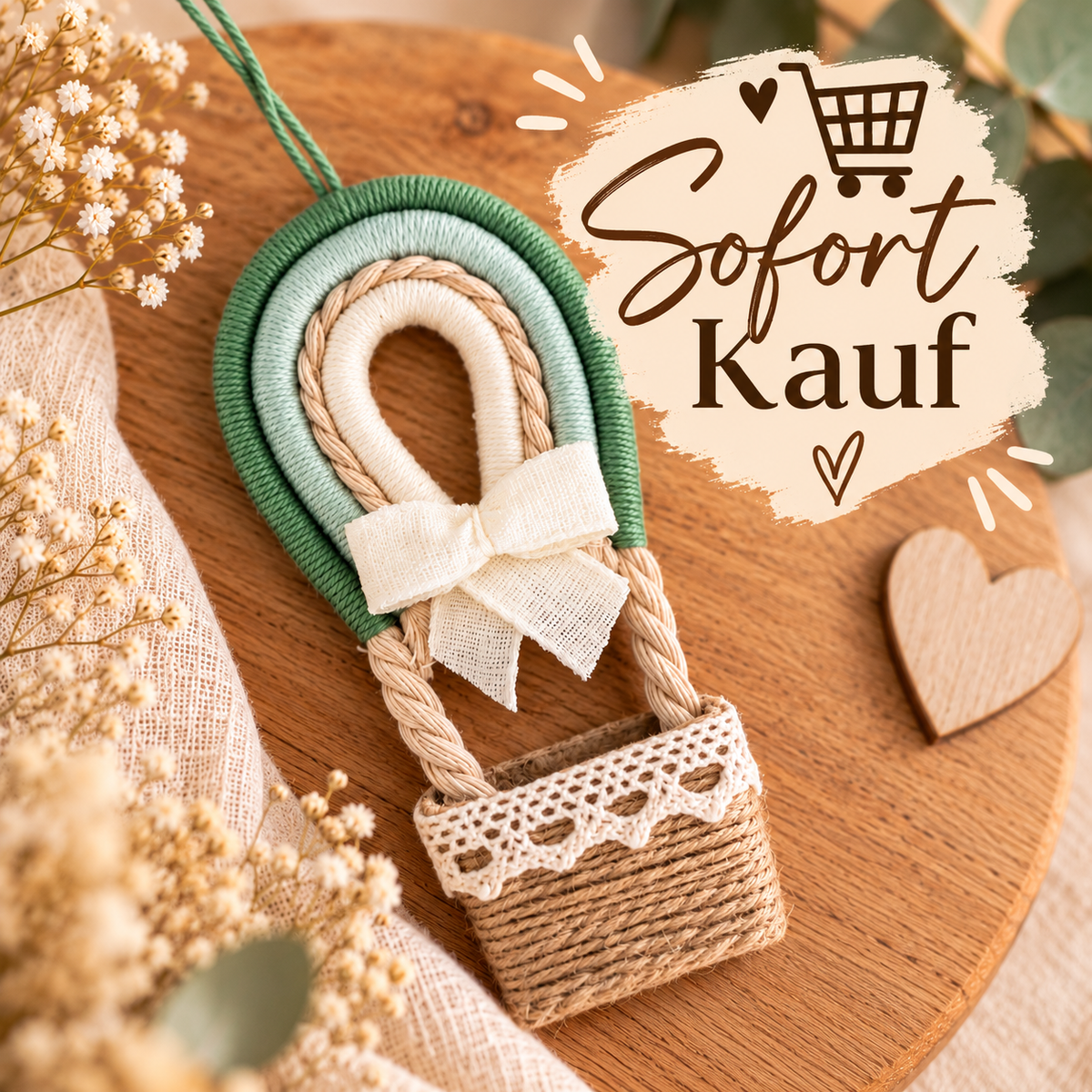 Sofortkauf Autospiegel Anhänger Heißluftballon grüntöne