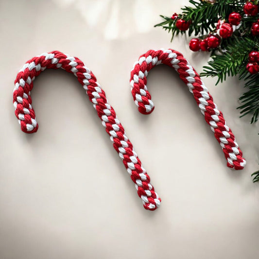 Xmas Makramee Zuckerstangen